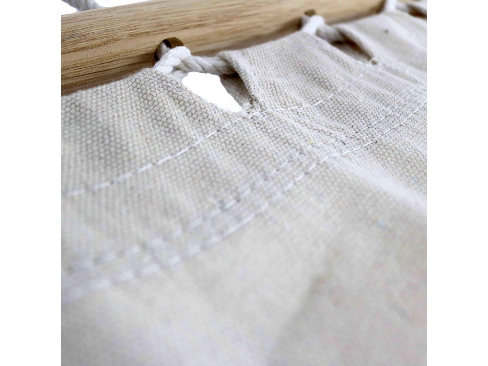 Hamac bois avec toile en coton "Dallas" - 3 m - Ecru