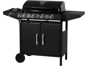 Barbecue gaz "Festa 5" - 5 brûleurs dont 1 latéral - 12.9 Kw- Noir