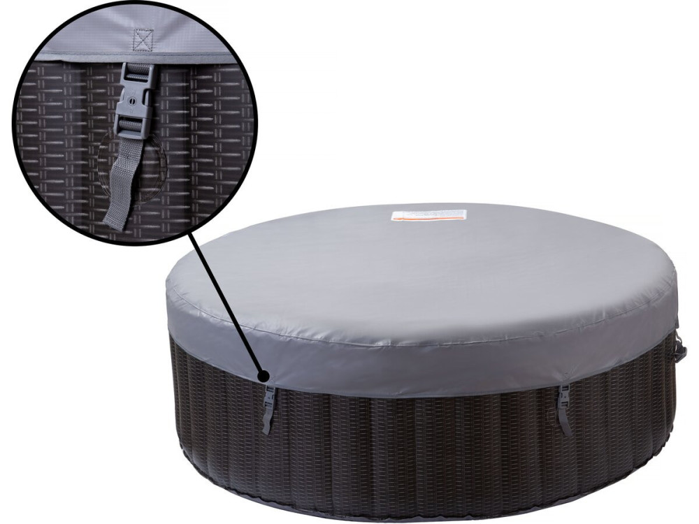 Spa gonflable en PVC  "Malaga" - 4 places - Gris