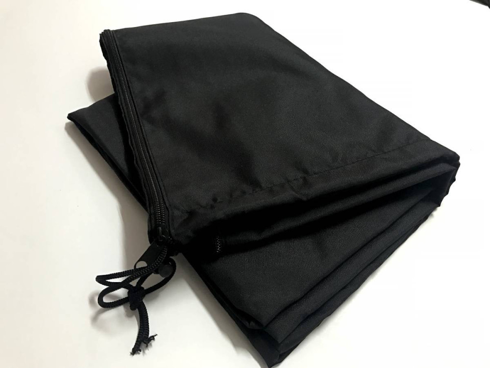 Parasol jardin déporté "Soleil" - Carré - 2.5 x 2.5 m - Bleu + Housse de protection