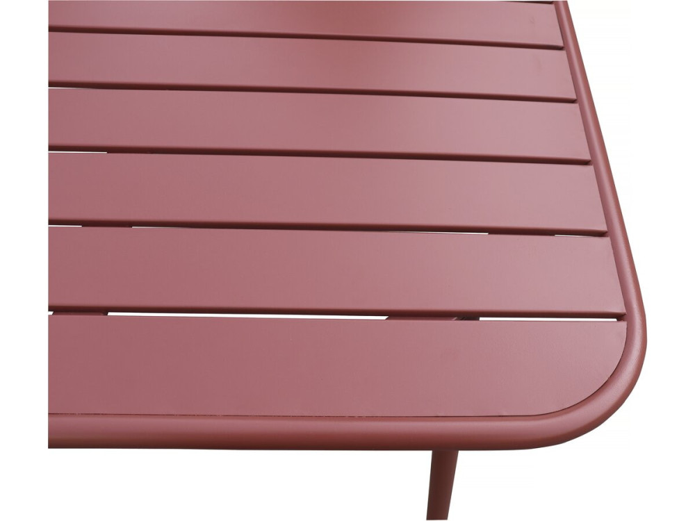 Table et chaises de jardin en métal "Bilbao" - 8 places - Terracotta