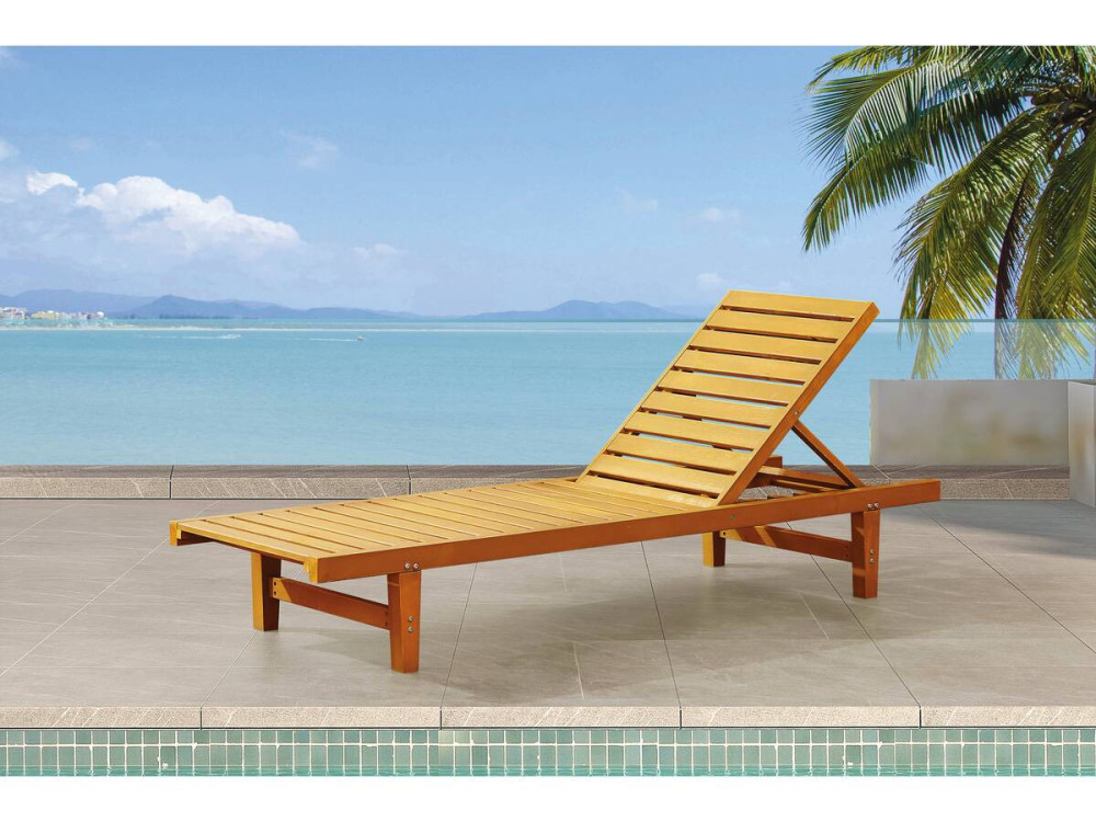 Bain de Soleil en bois "Rawai" -  Marron clair