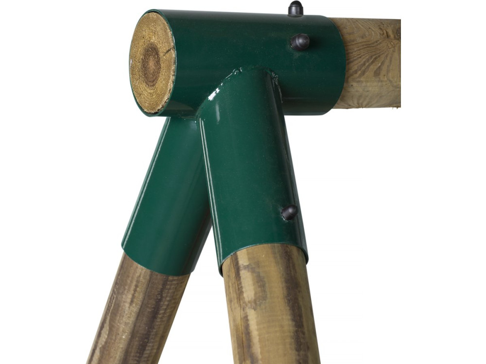 Portique bois "Nelio" - Avec 2 balançoires , 1 vis-à-vis et 1 nacelle.