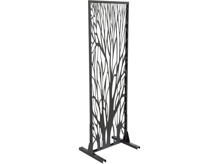 Clôture décorative en métal "Tree" 50 x 150 cm - Anthracite