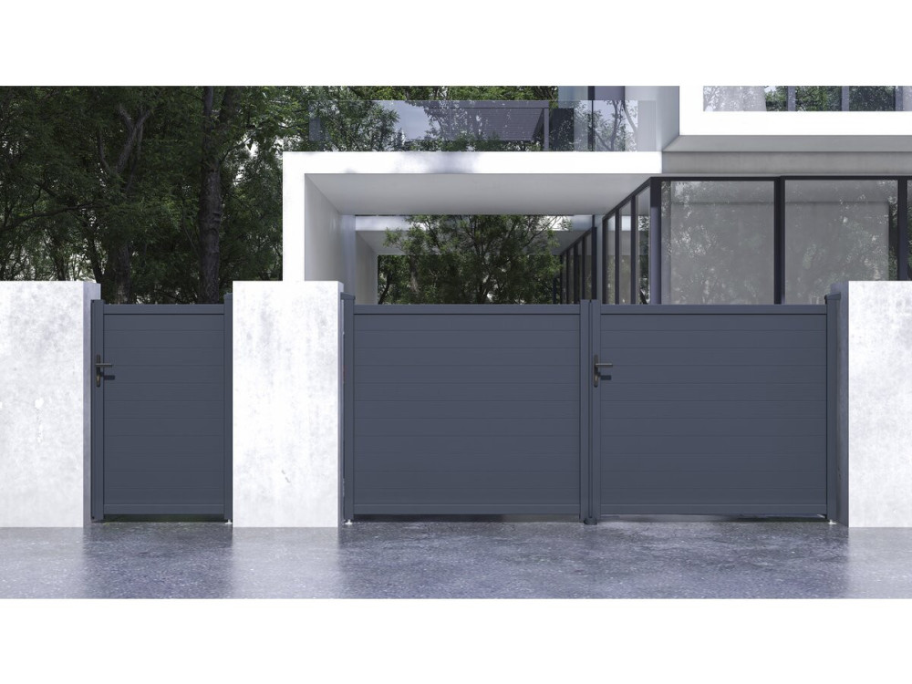 Pack portail + portillon "Marc" - Gris