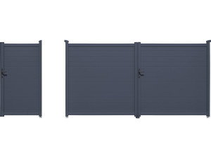 Pack portail + portillon "Marc" - Gris