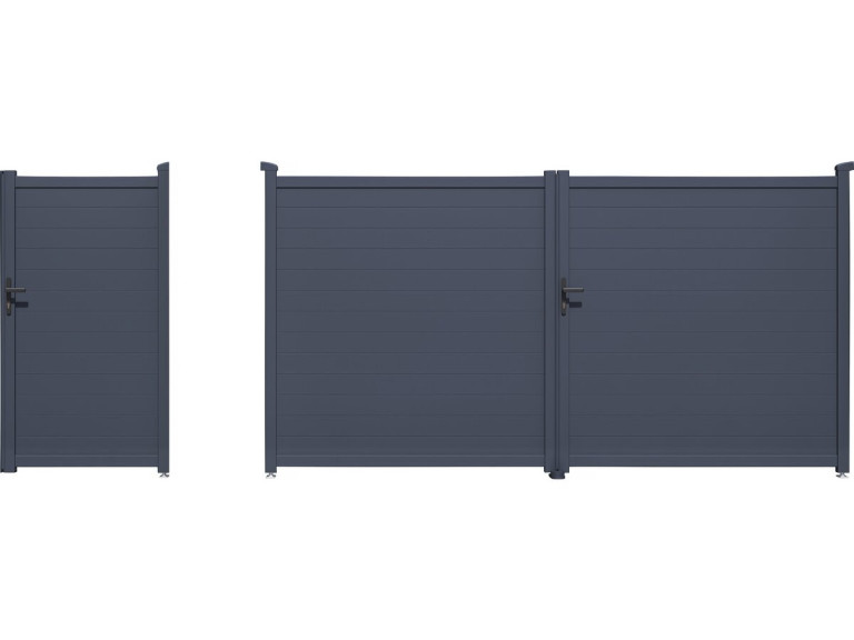 Pack portail + portillon "Marc" - Gris