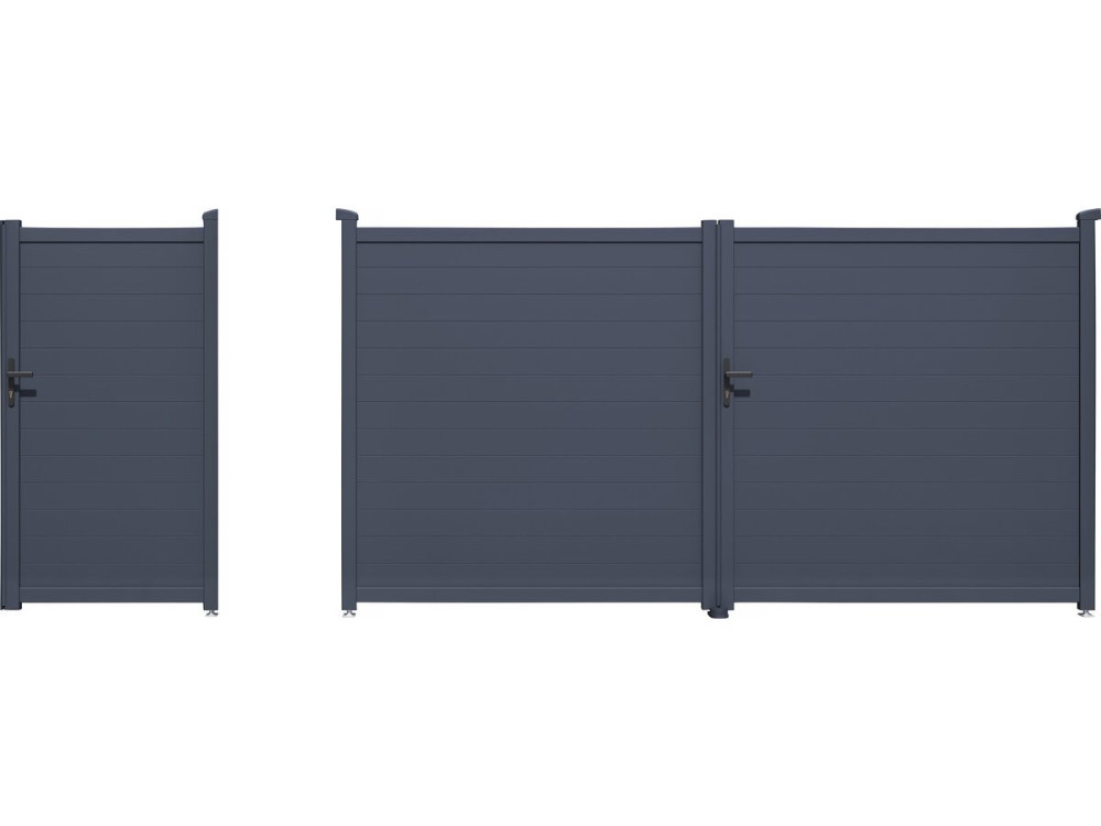 Pack portail + portillon "Marc" - Gris