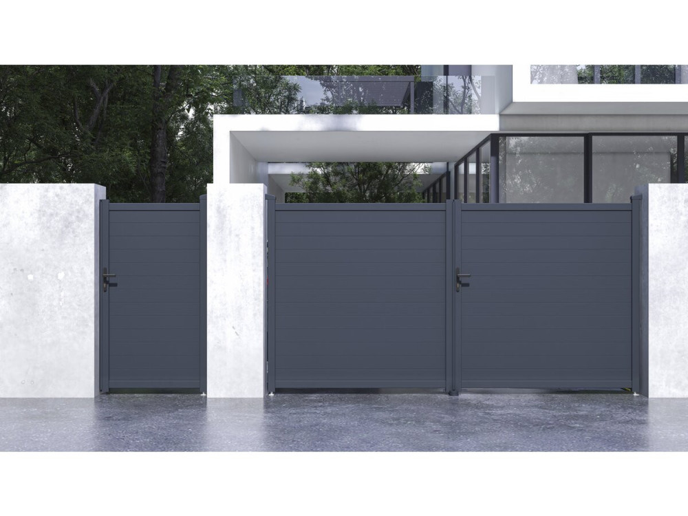 Pack portail + portillon "Marc" - Gris