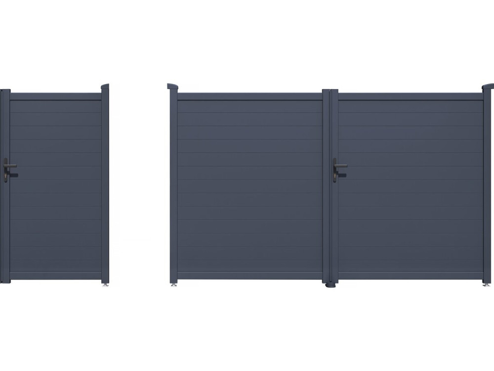 Pack portail + portillon "Marc" - Gris