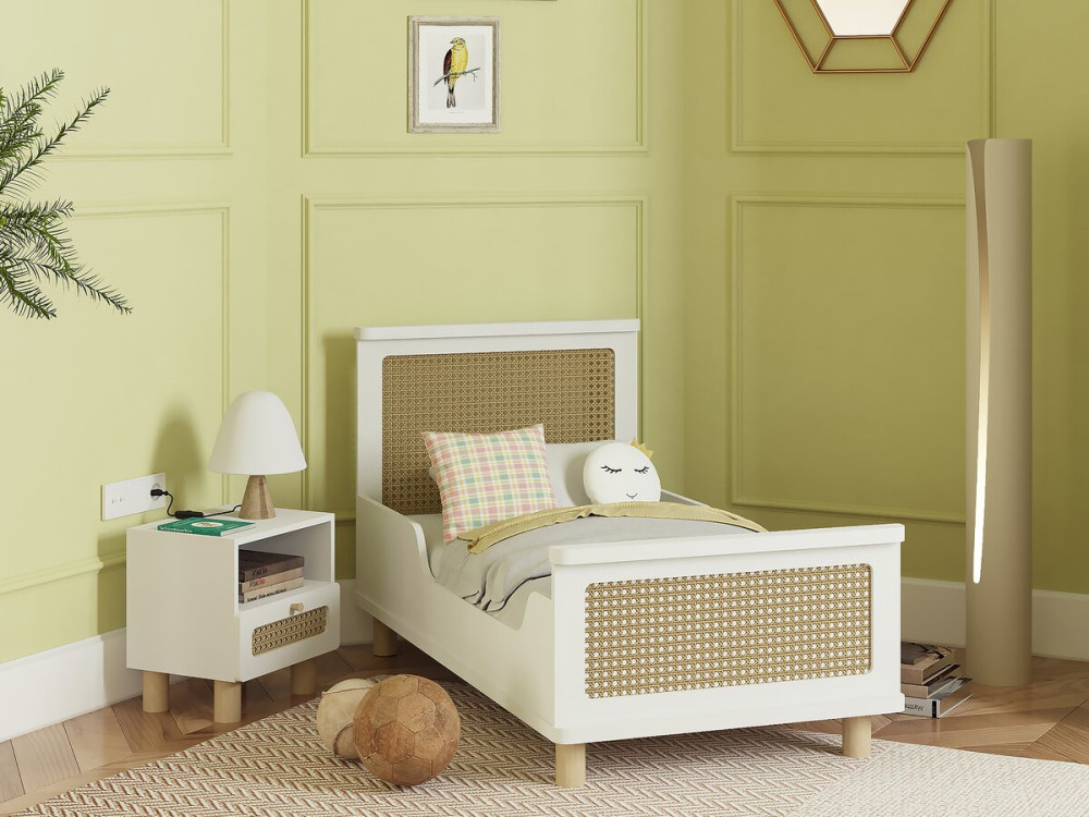 Lit enfant " Ochna " - 70 x 140 cm - Blanc mat
