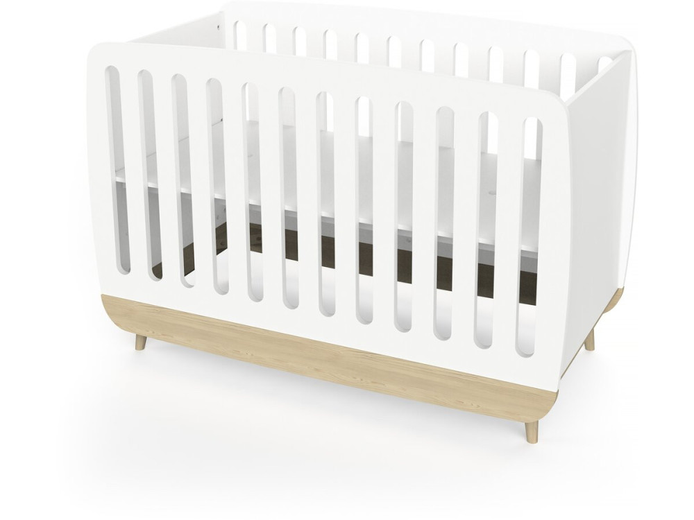 Lit berceau bébé " Firmiana " - 60 x 120 cm - Blanc mat