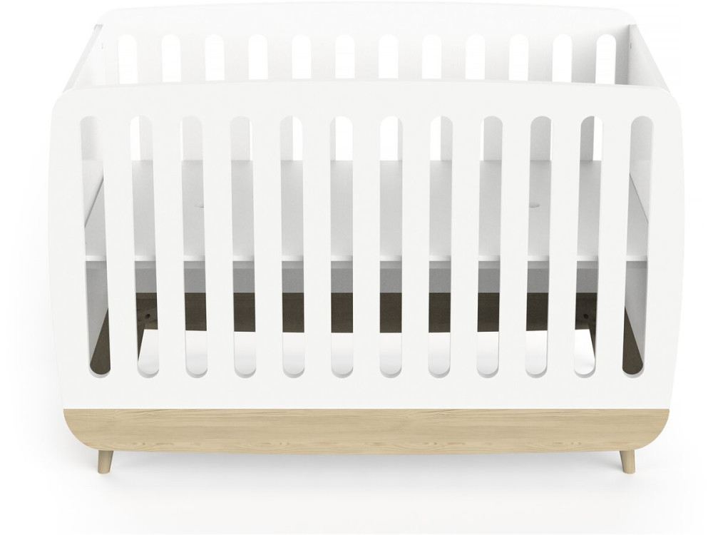 Lit berceau bébé " Firmiana " - 60 x 120 cm - Blanc mat
