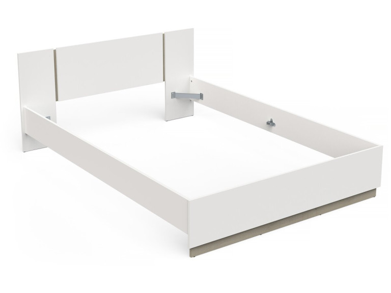 Lit Double en bois "Watson" - 140 x 200 cm - Blanc