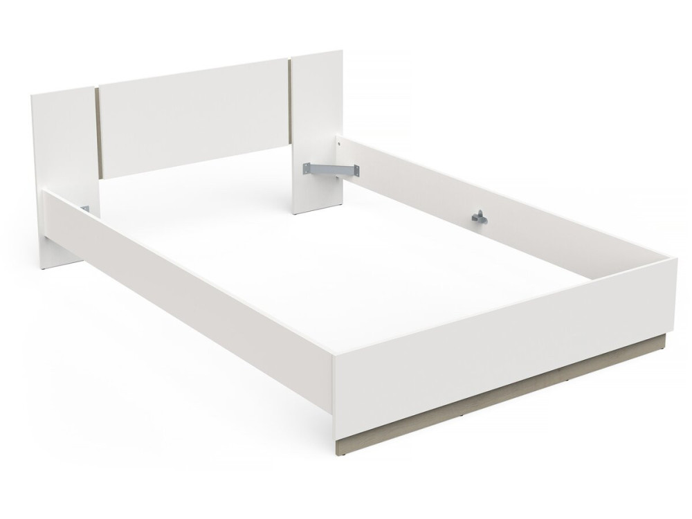 Lit Double en bois "Watson" - 140 x 200 cm - Blanc