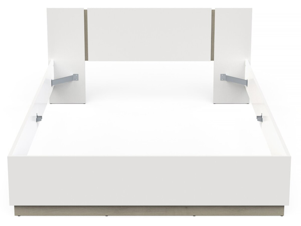 Lit Double en bois "Watson" - 140 x 200 cm - Blanc