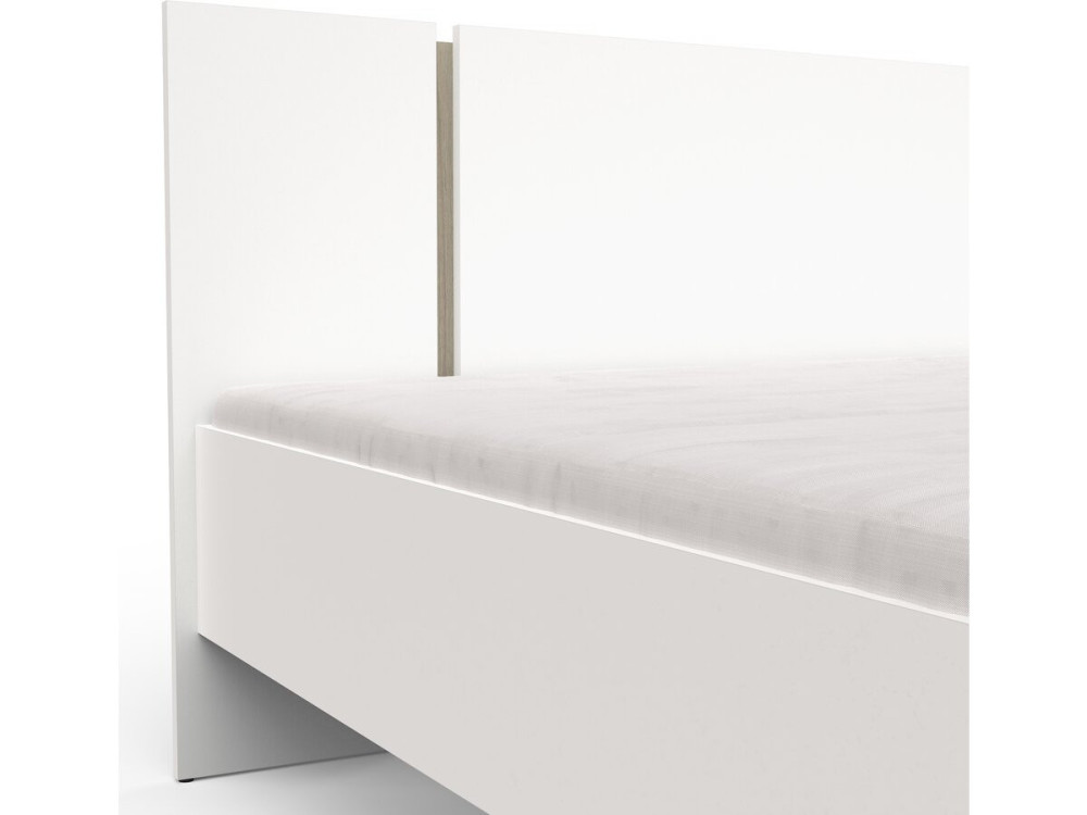 Lit Double en bois "Watson" - 140 x 200 cm - Blanc
