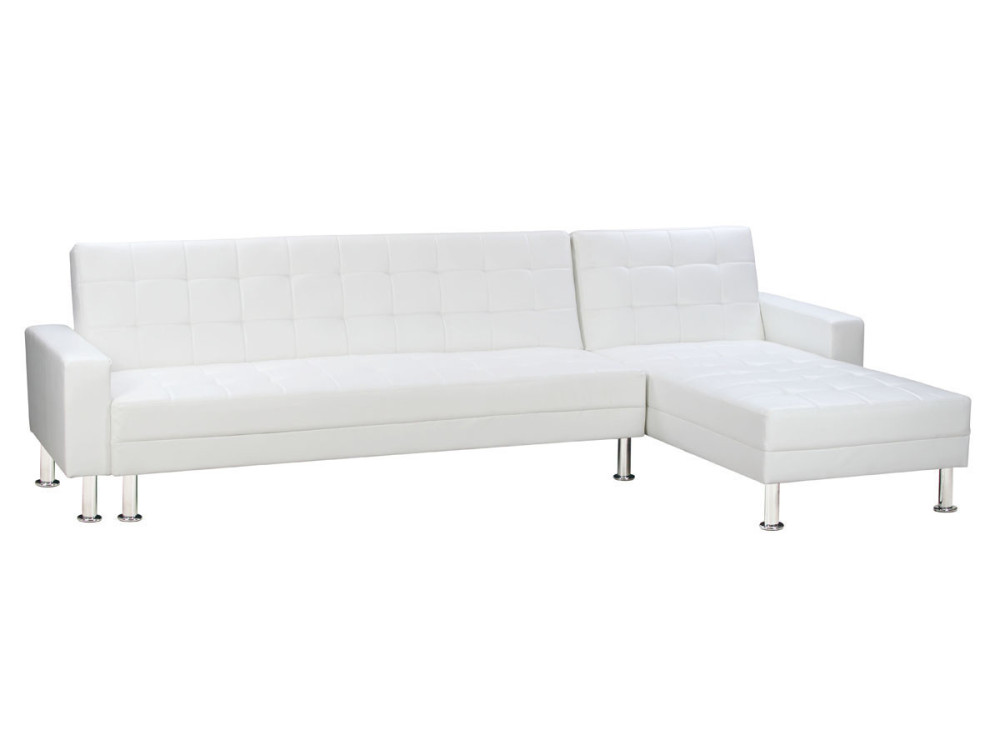 Canapé d'angle convertible et réversible "Theo" - 5 places - Blanc
