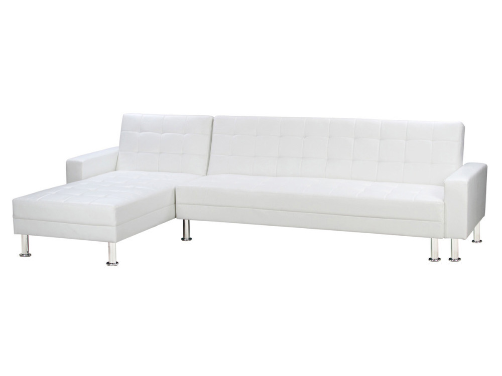 Canapé d'angle convertible et réversible "Theo" - 5 places - Blanc