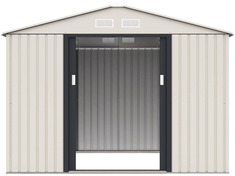 Abri de jardin métal "Nebraska" - 5,29 m2 (4,83 m2 au sol) - Beige