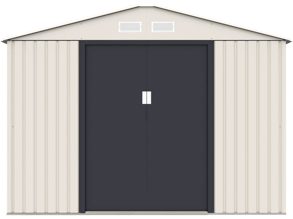 Abri de jardin métal "Nebraska" - 5,29 m2 (4,83 m2 au sol) - Beige