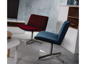 Fauteuil "Kiss" - Velours - Bleu