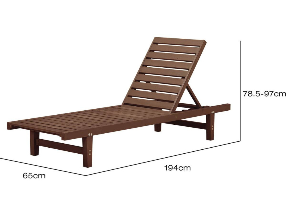 Bain de Soleil en bois "Rawai" - Marron