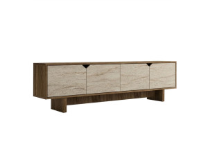 Meuble TV en bois "istemi" 180 x 30 x 50 cm - Noyer