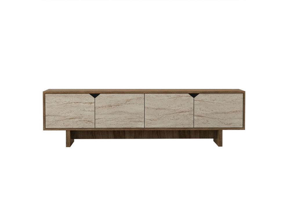 Meuble TV en bois "istemi" 180 x 30 x 50 cm - Noyer