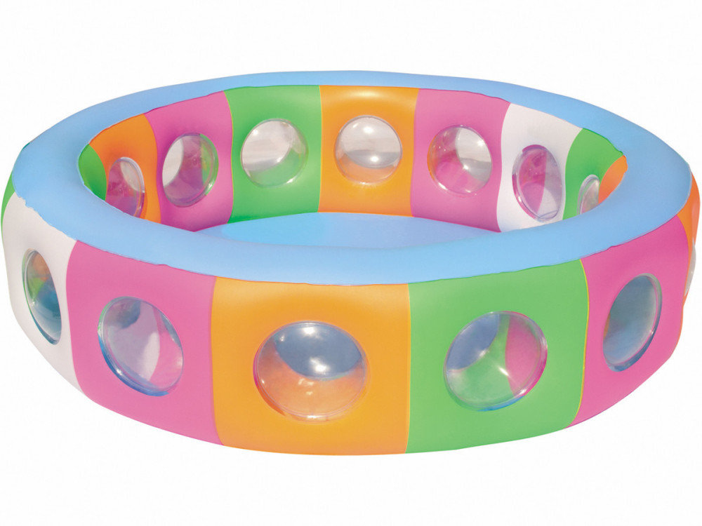 Piscine gonflable multicolore avec fenêtres - Ø 196 x 53 cm