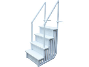 Escalier simple pour piscine en plastique