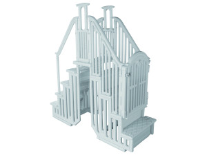 Escalier double pour piscine " Bruno " avec porte de sécurité pour enfant