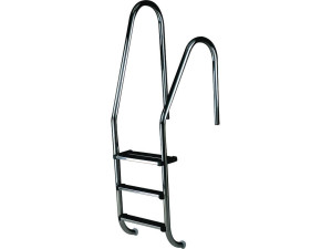 Echelle asymétrique pour piscine - 2 marches inox
