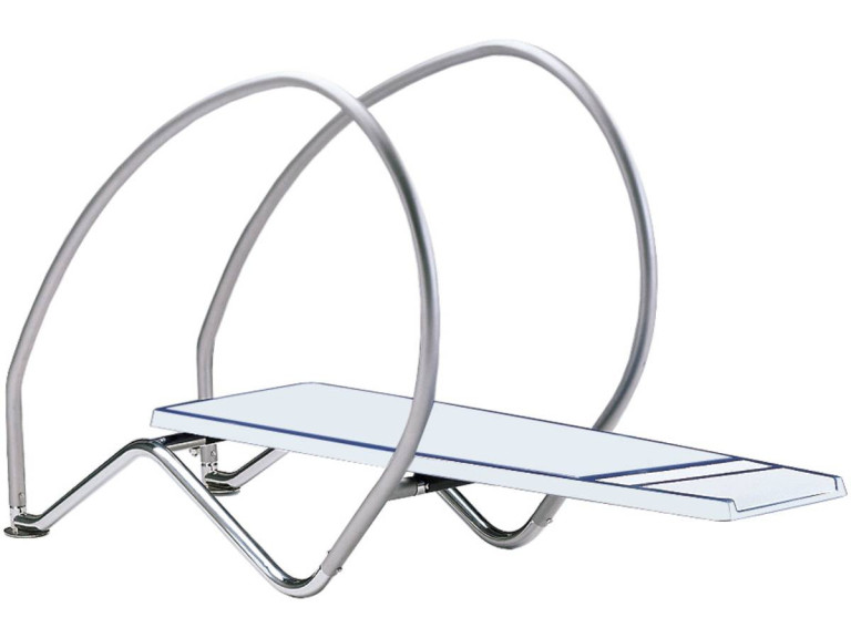 Plongeoir flexible "Dynamic avec arceaux" - 230 x 147.1 x 60 cm - Blanc
