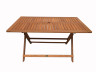 Table pliante bois exotique "Hong Kong" - Maple - 135 x 80 cm - Marron clair