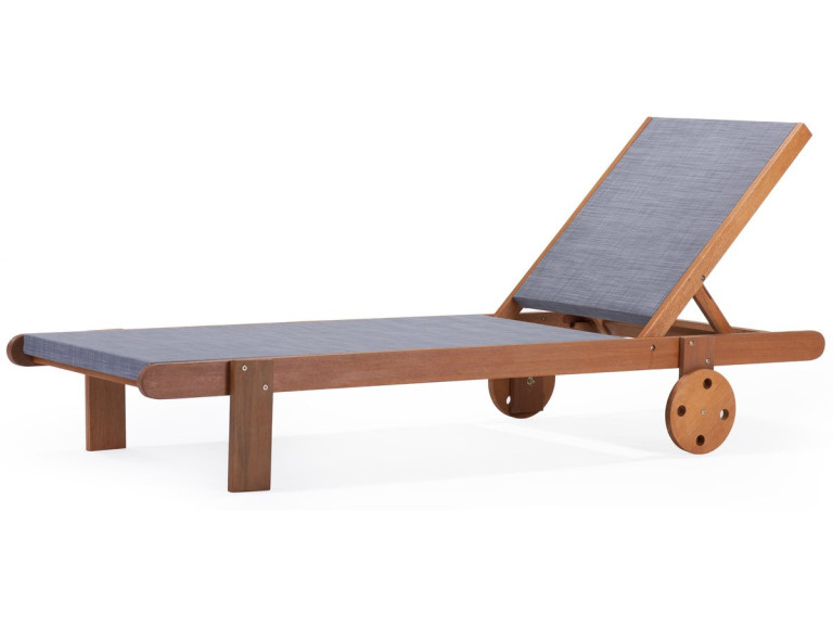 Bain de Soleil en bois exotique "Saïgon" - Maple - Gris