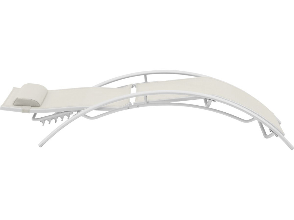 Bain de soleil en aluminium "Beauty" - Phoenix - Ecru - Lot de 2