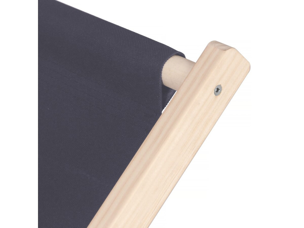 Lot de 2 transats en bois "Chilienne" - 107 x 56.5 x 81 cm - Gris