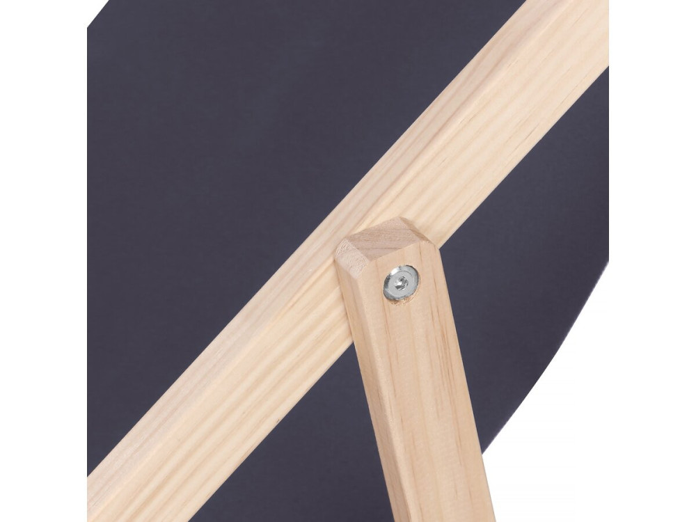 Lot de 2 transats en bois "Chilienne" - 107 x 56.5 x 81 cm - Gris