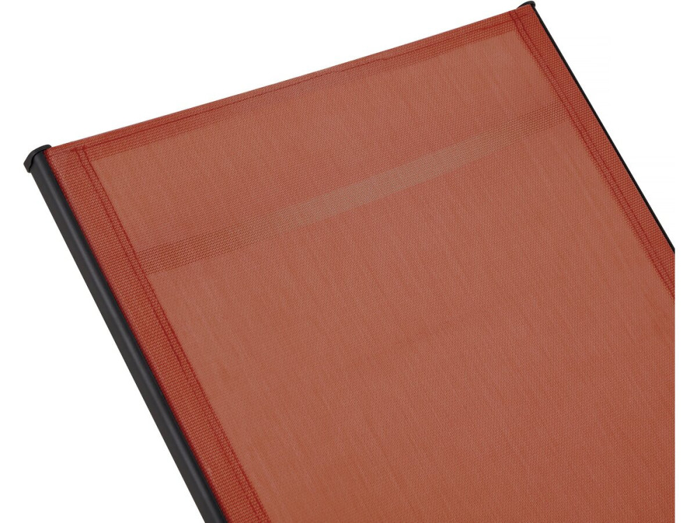 Lot de 2 bains de soleil en métal avec accoudoirs "Farniente"- Terracotta