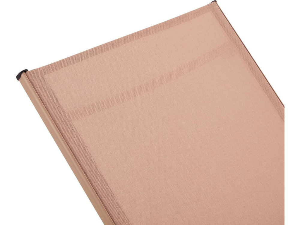 Lot de 2 Bains de soleil en métal avec accoudoirs "Farniente" - Marron