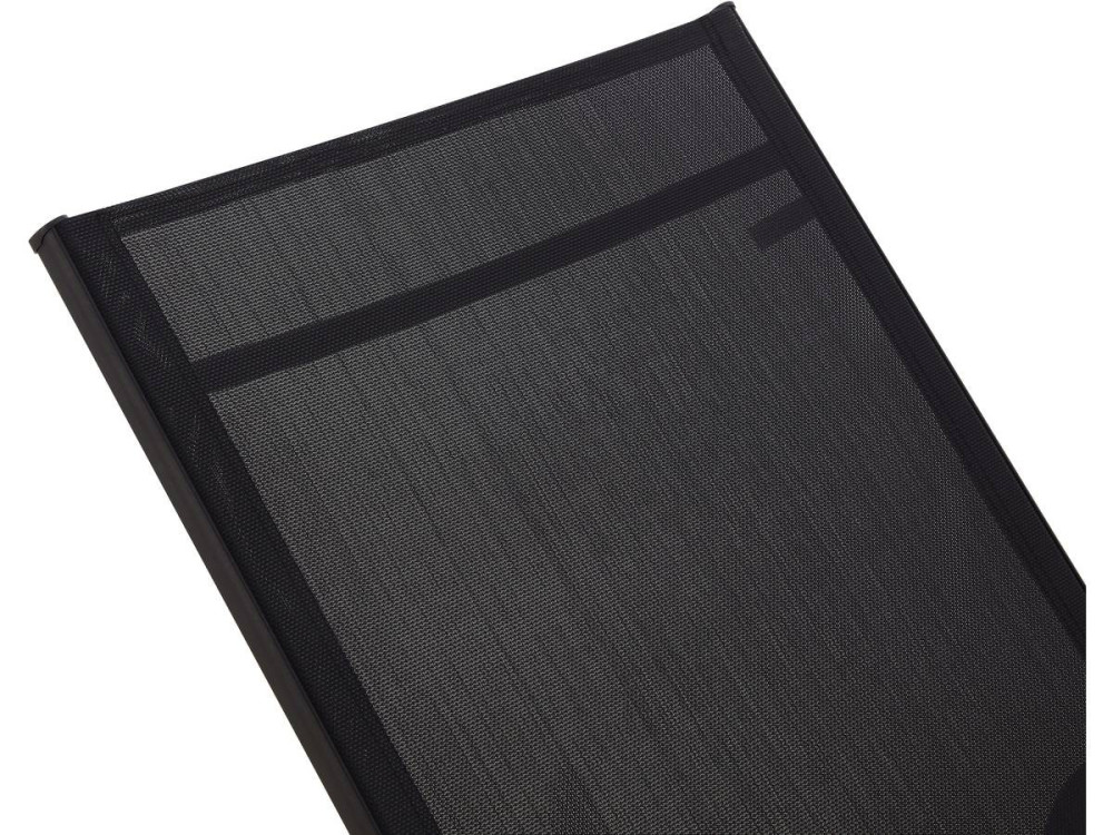 Lot de 2 Bains de soleil en métal avec accoudoirs "Farniente" - Noir