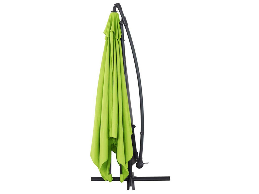Parasol jardin déporté  Alu "Ilios 3" - Carré - 3 x3 m - Vert