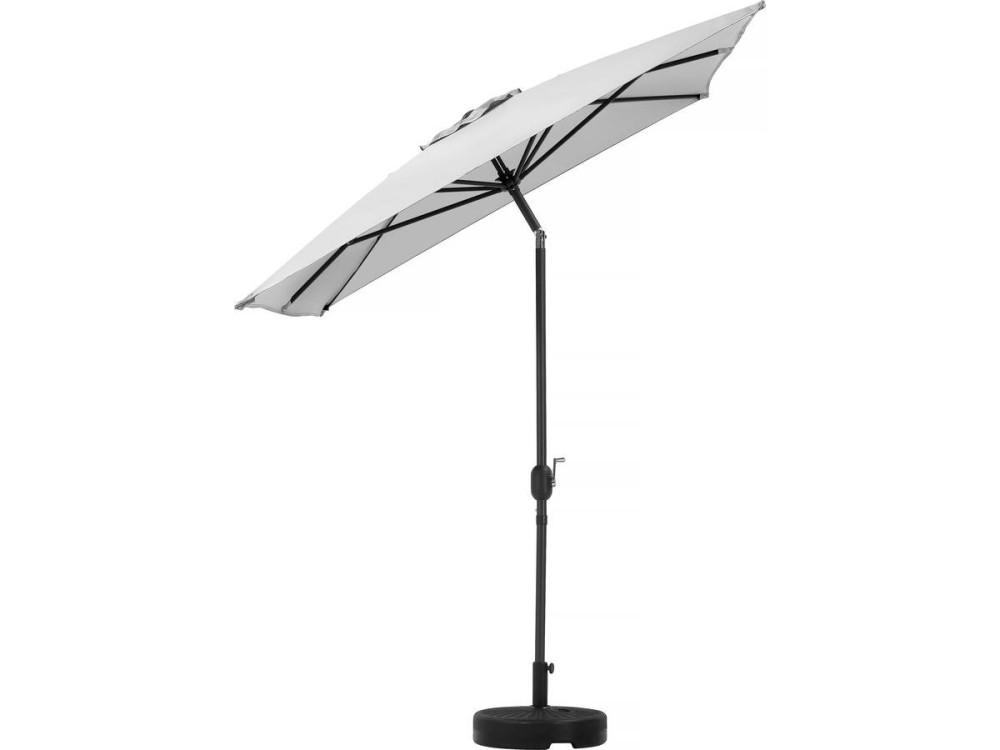 Parasol jardin "Sol 2" - Rectangle - 2 x 3 m - Gris + Dalles à lester incluses