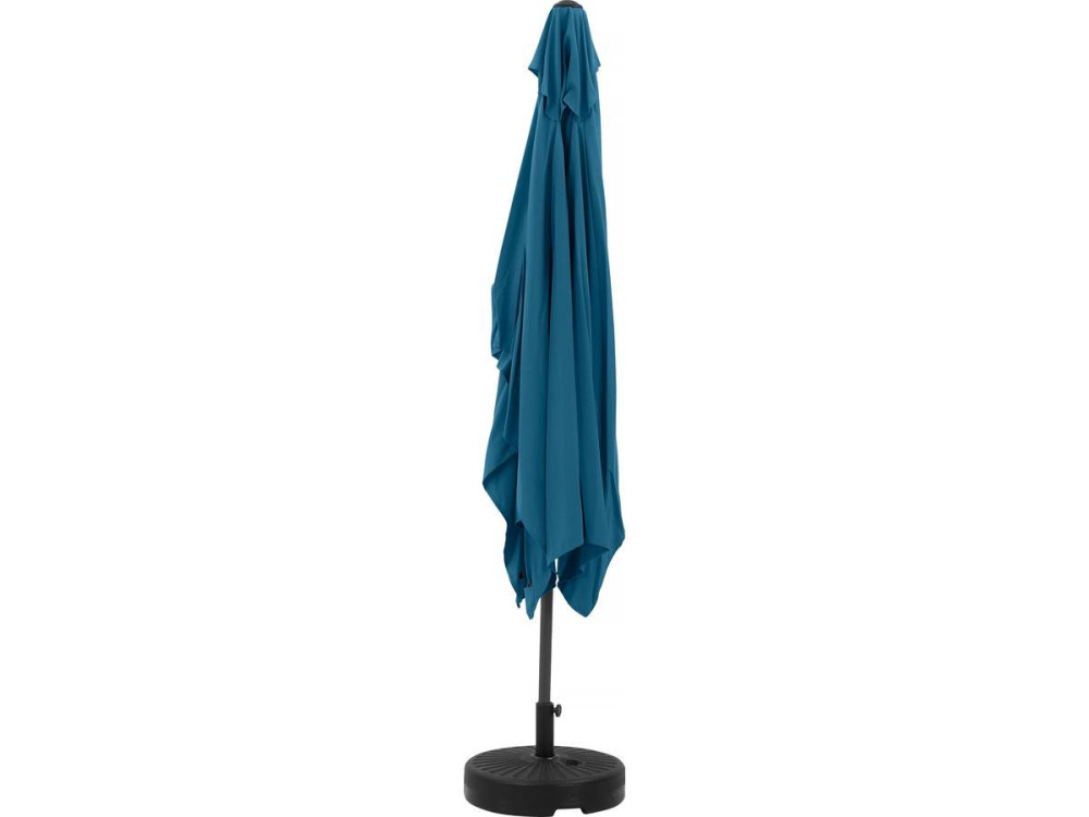 Parasol jardin "Sol 2" - Rectangle - 2 x 3 m - Bleu + Dalles à lester incluses