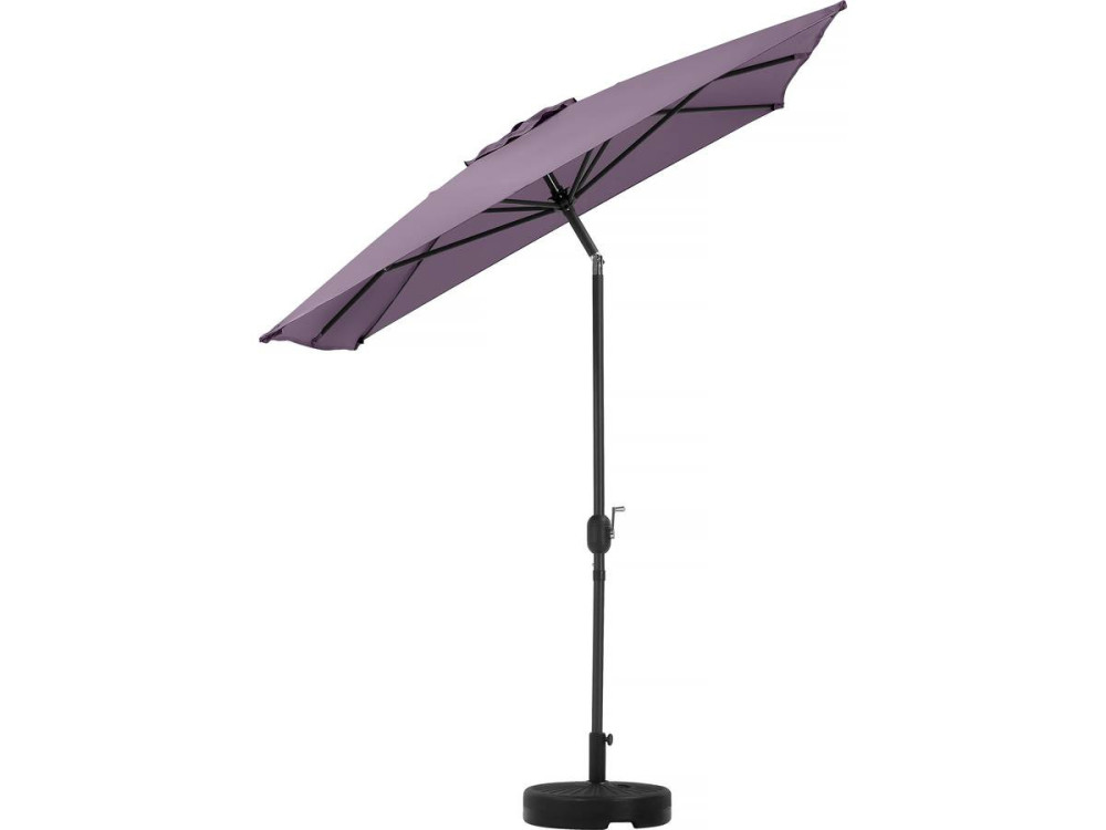 Parasol jardin "Sol 2" - Rectangle - 2 x 3 m - Violet + Dalles à lester incluses