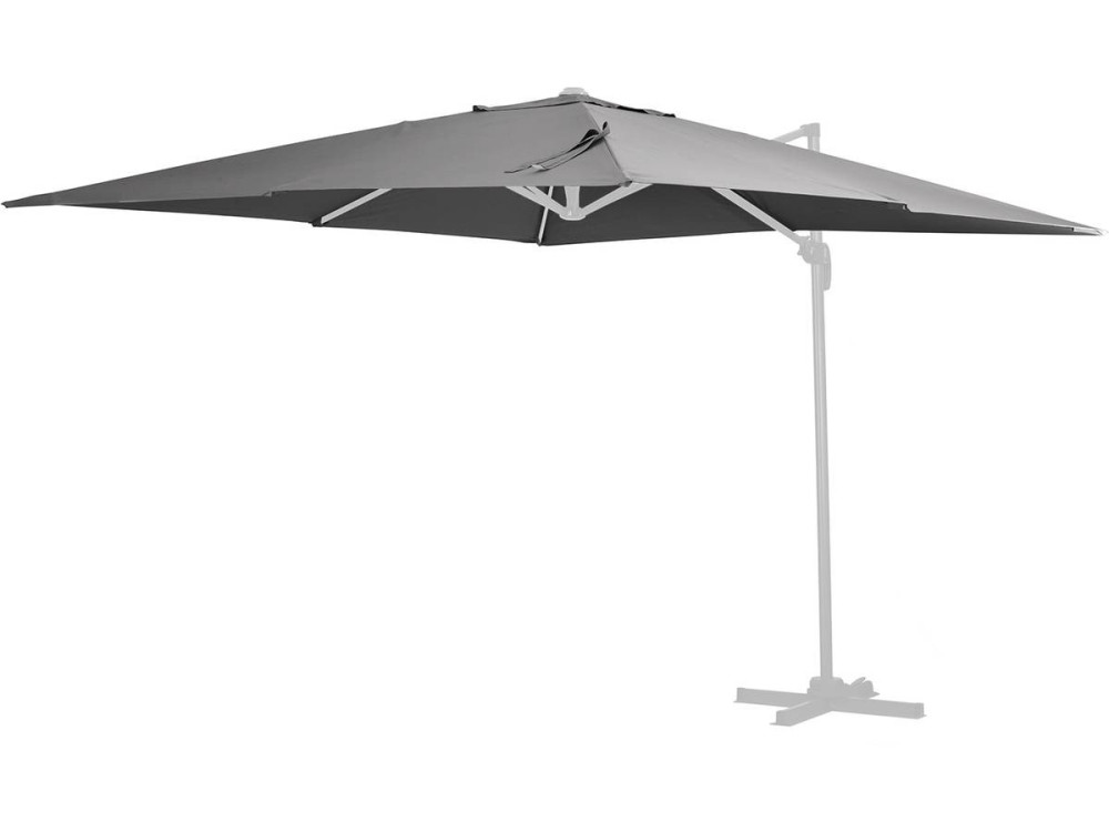 Toile parasol déporté "Sun 4" - 3 x 4 m - Gris