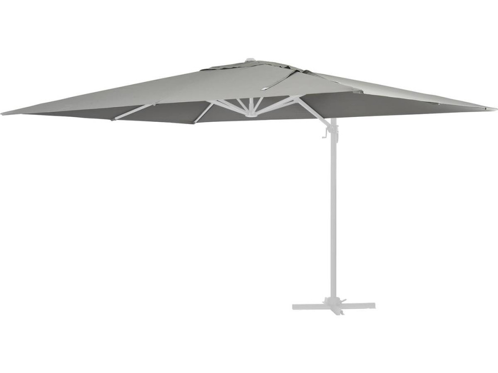 Toile parasol déporté "Sun 4" - 3 x 4 m - Gris clair