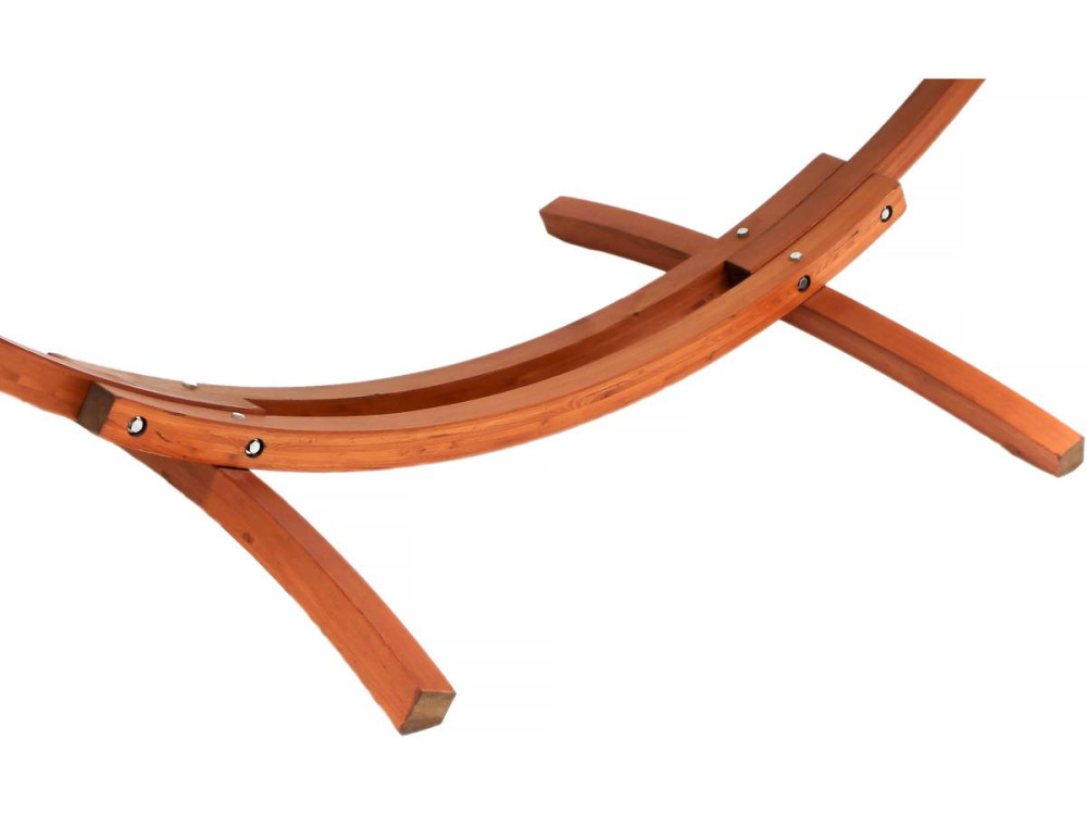 Hamac bois avec toile en coton "Dallas" - 3 m - Bleu mélangé