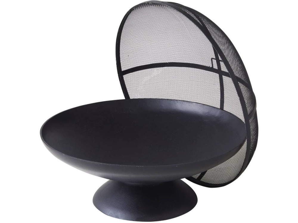 Brasero en fonte avec cloche "Junto" - Ø 58 x 38 cm - Noir